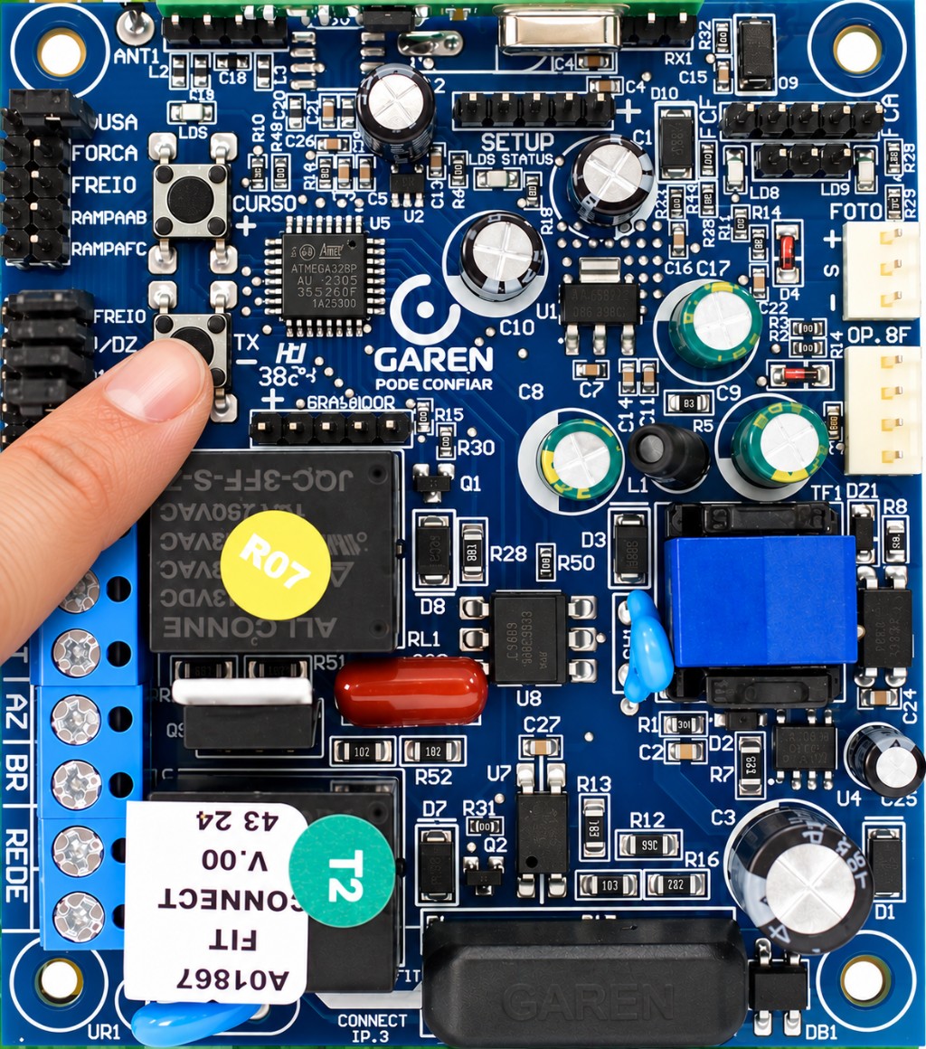 Presionar botón TX en central Fit Connect para programar control remoto