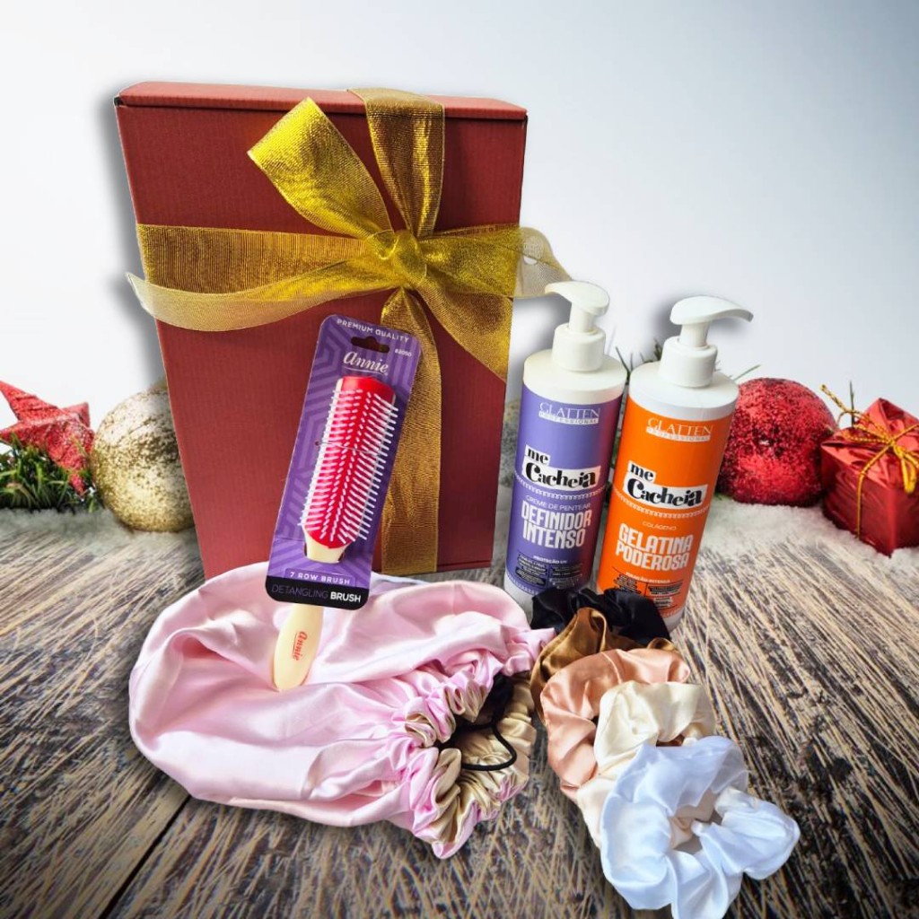 Imagen Kit Multirrizos con fondo navideño