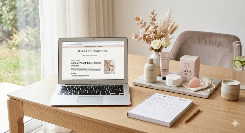 Mesa com produtos de bem estar intimo, vibradores, cosméticos sensuais