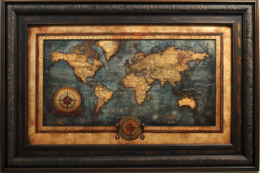 Quadro mapa mundi