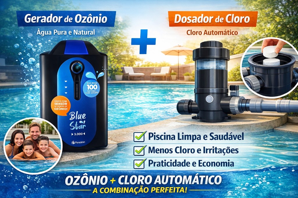 Ozônio + Dosador de Cloro: A Combinação Perfeita para uma Piscina Limpa e Saudável