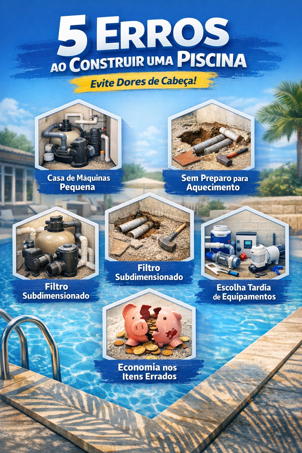 5 Erros Comuns ao Construir uma Piscina (E Como Evitar Cada Um Deles)