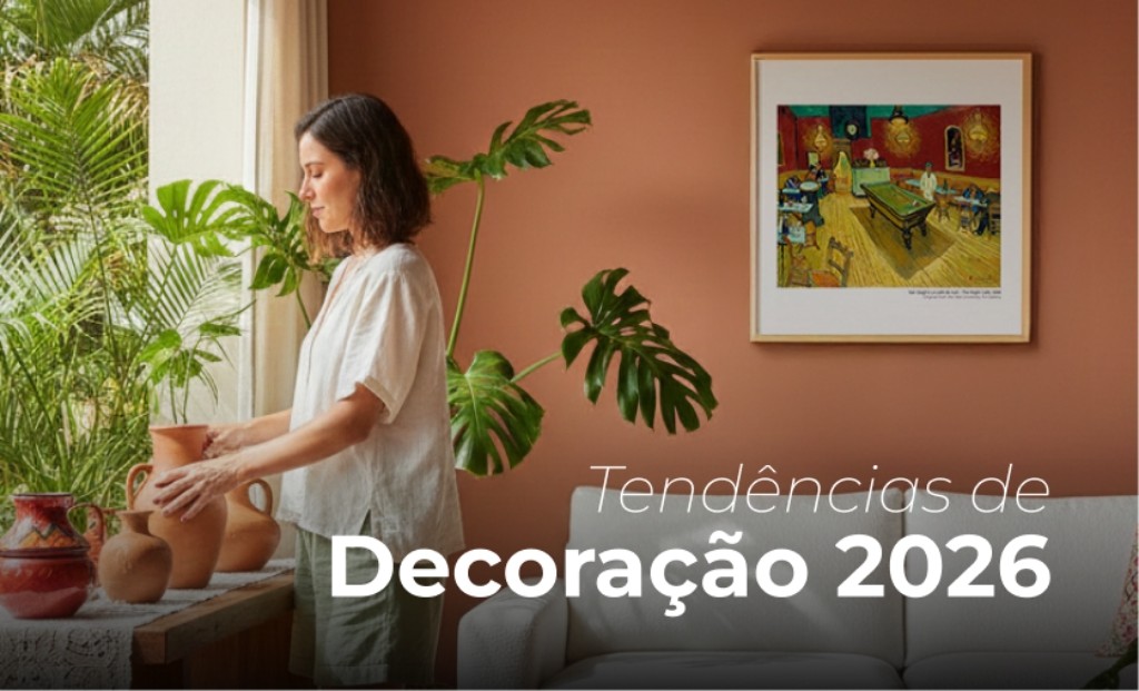 Tendências de Decoração 2026: Vermelho e o Sensorial Dominam os Interiores