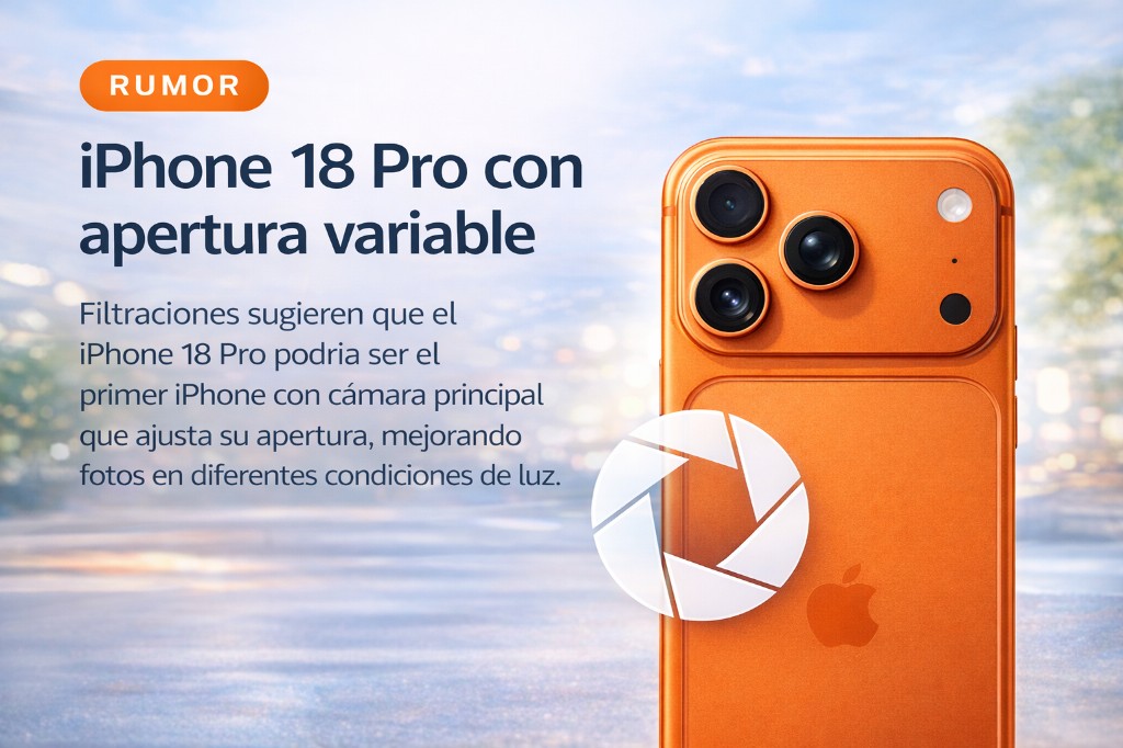 iPhone 18 Pro con apertura variable