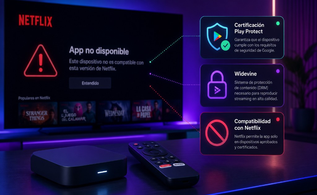 TV Box no compatible con netflix