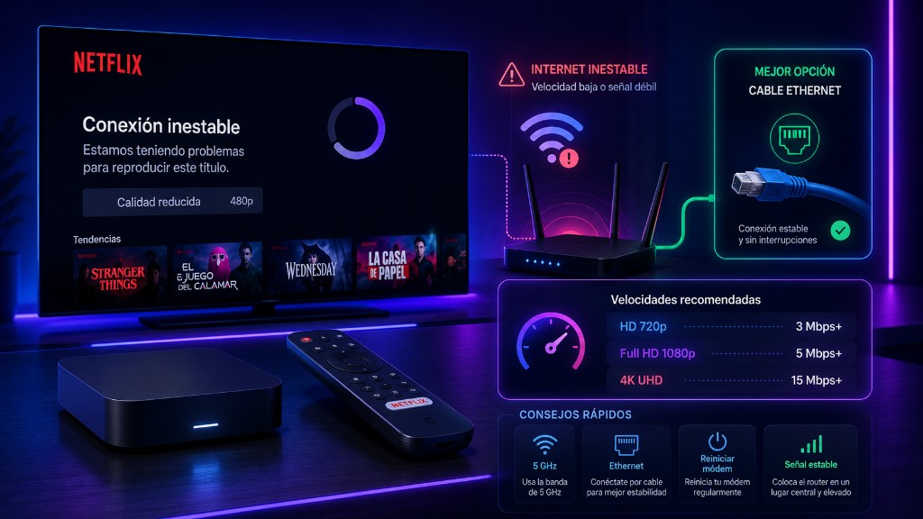 Conexi&oacute;n inestable en Tv Box