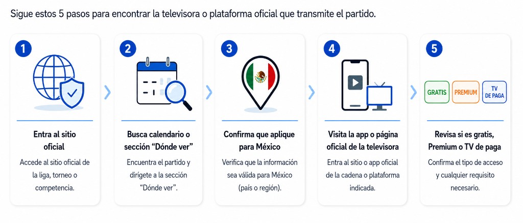 C&oacute;mo saber qui&eacute;n transmite un partido en M&eacute;xico