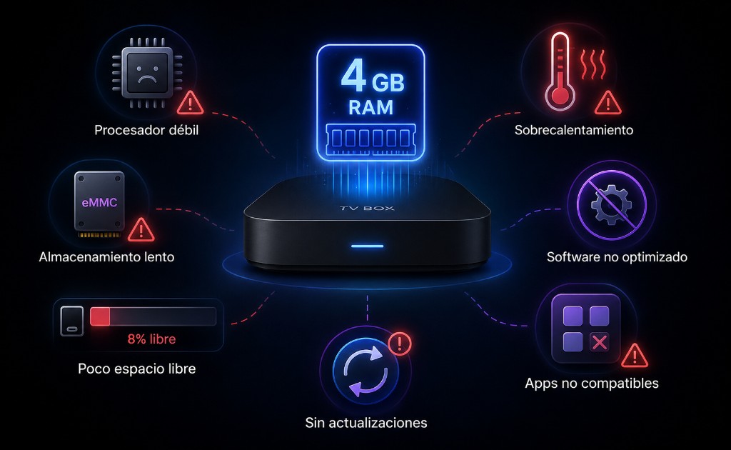 Por qué una TV Box con mucha RAM también puede ser lenta