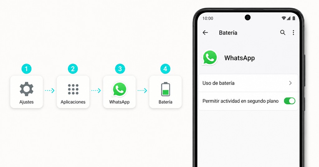 Los mensajes llegan solamente cuando abres WhatsApp