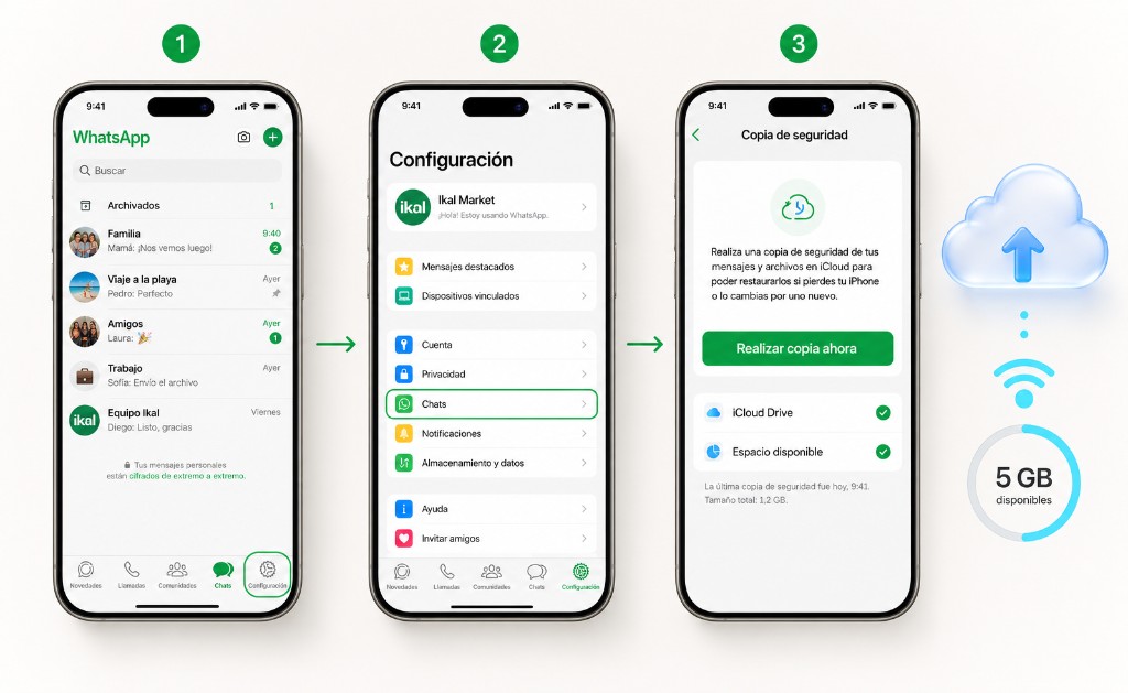 Cómo hacer una copia de seguridad de WhatsApp en iPhone