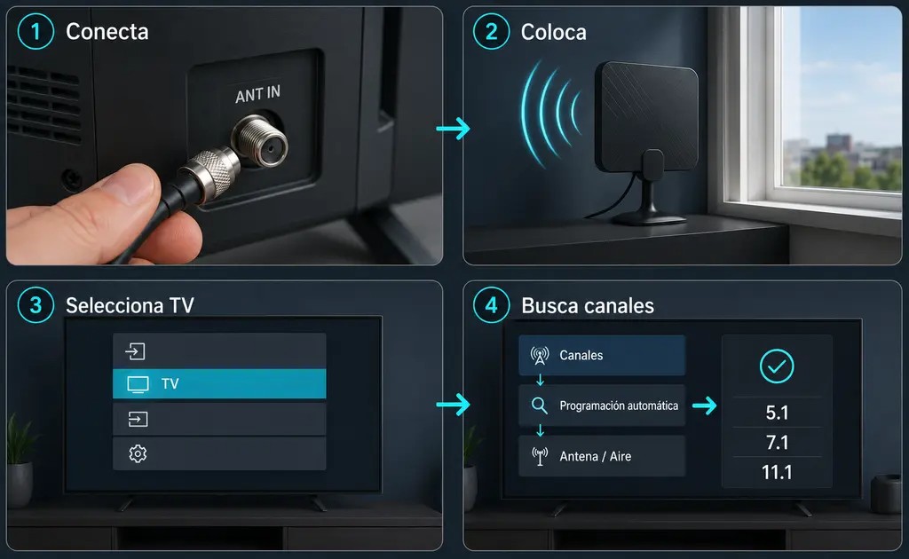 Cómo instalar una antena digital en la Smart TV