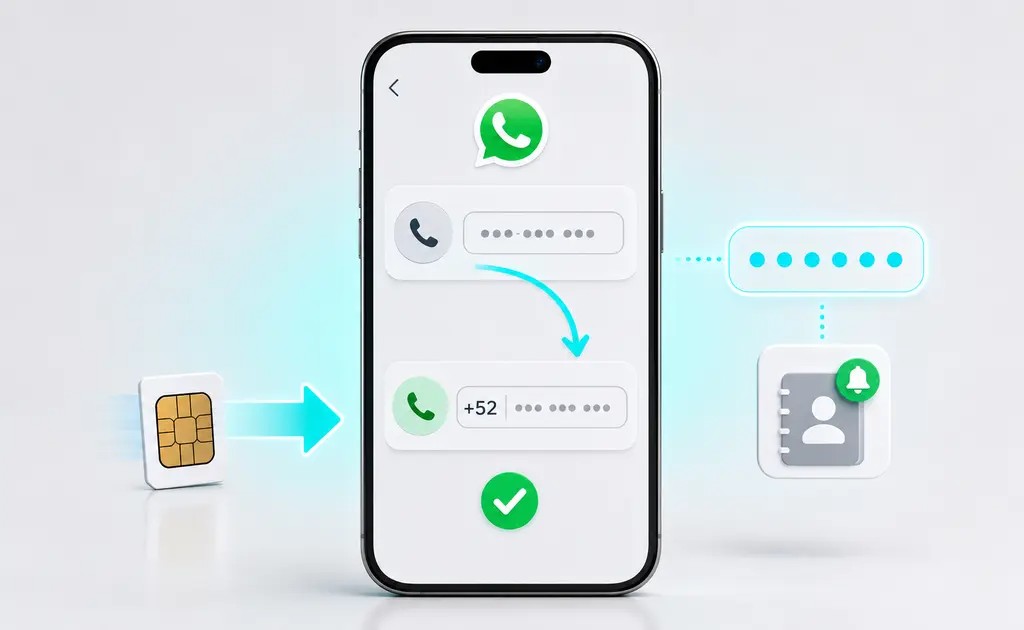 C&oacute;mo cambiar tu n&uacute;mero de WhatsApp en el mismo celular