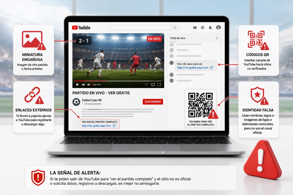 YouTube Directo Falso