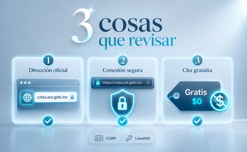 Cita segura para pasaporte mexicano