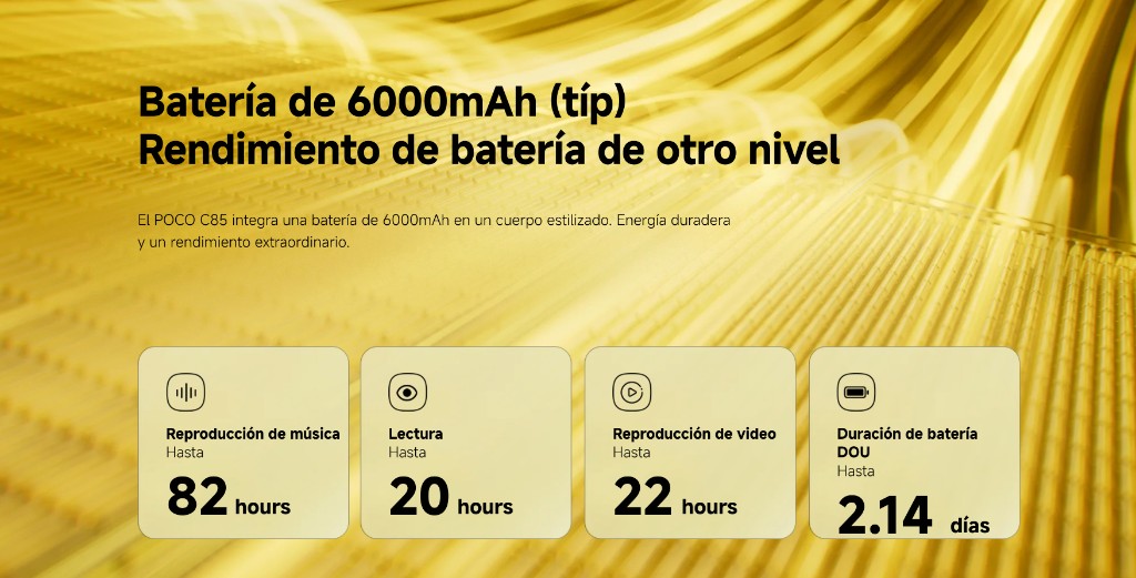 POCO C85 Batería