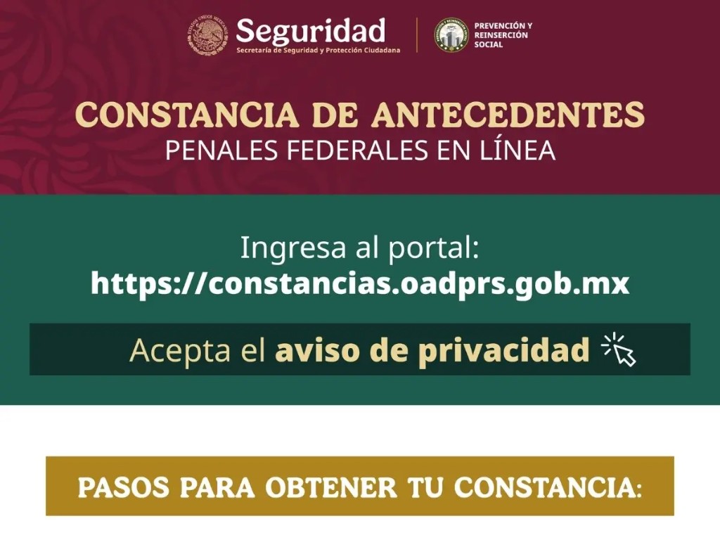 constancia de antecedentes penales federales