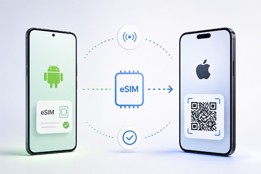 Pasar una eSIM entre Android y iPhone