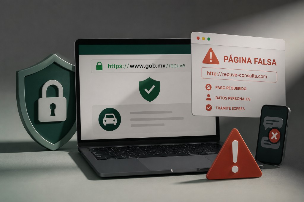 Cuidado con las p&aacute;ginas falsas de REPUVE