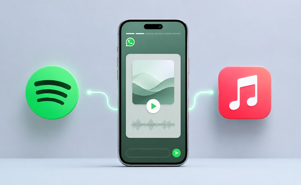 Estados de WhatsApp con Spotify y Apple Music