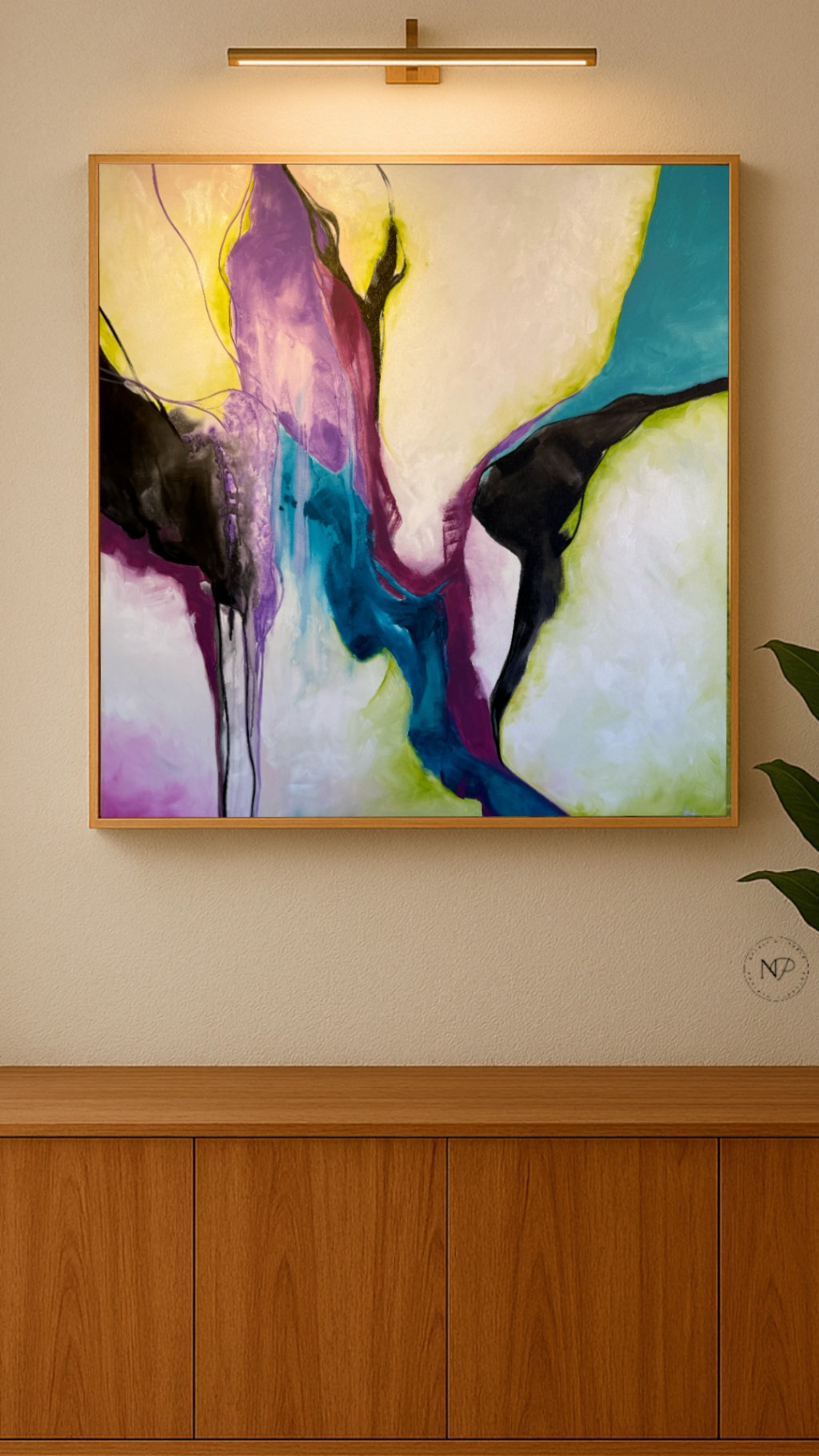 quadro abstrato colorido