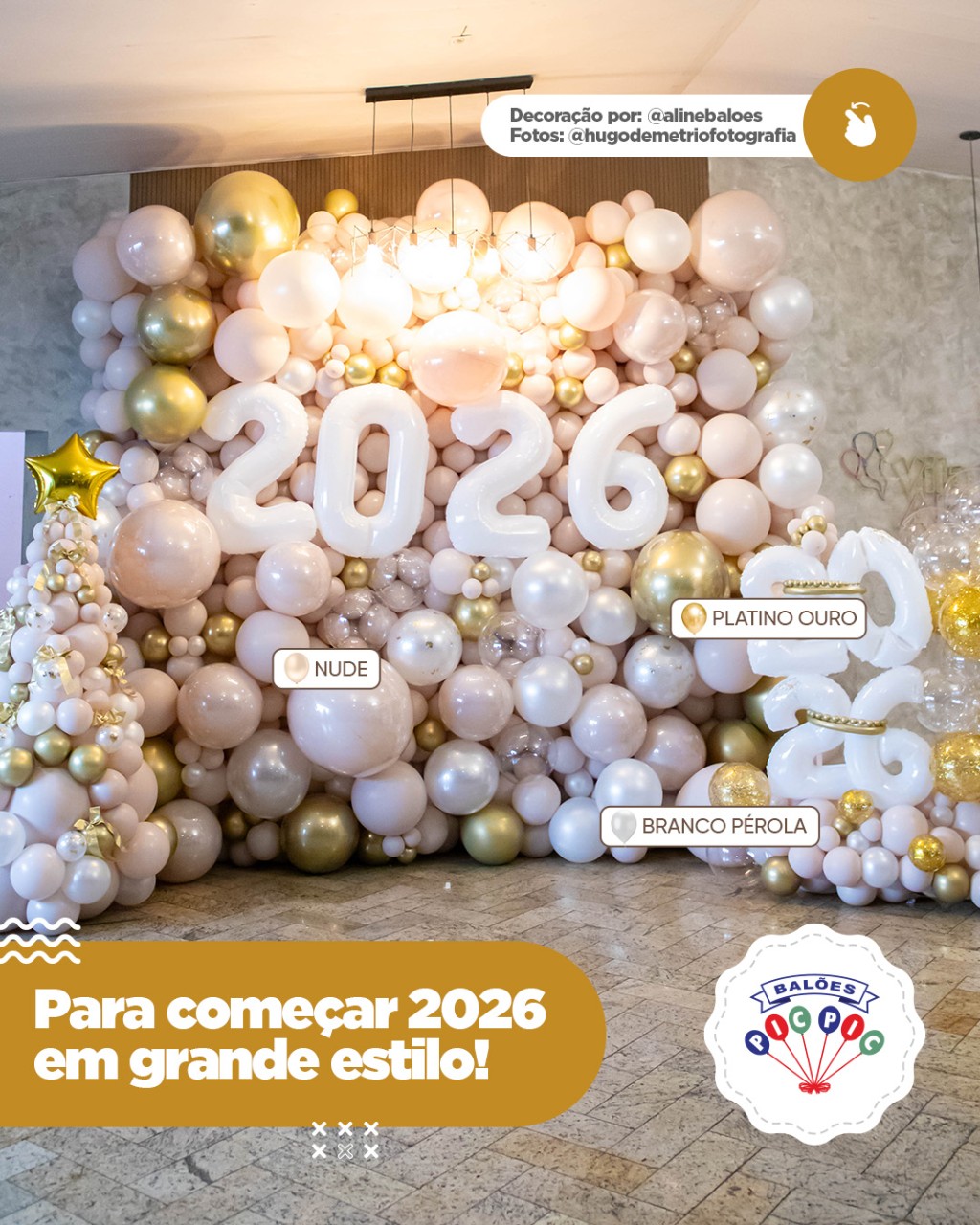 Decoração de Réveillon 2026: Balões e Ideias para Virada de Ano
