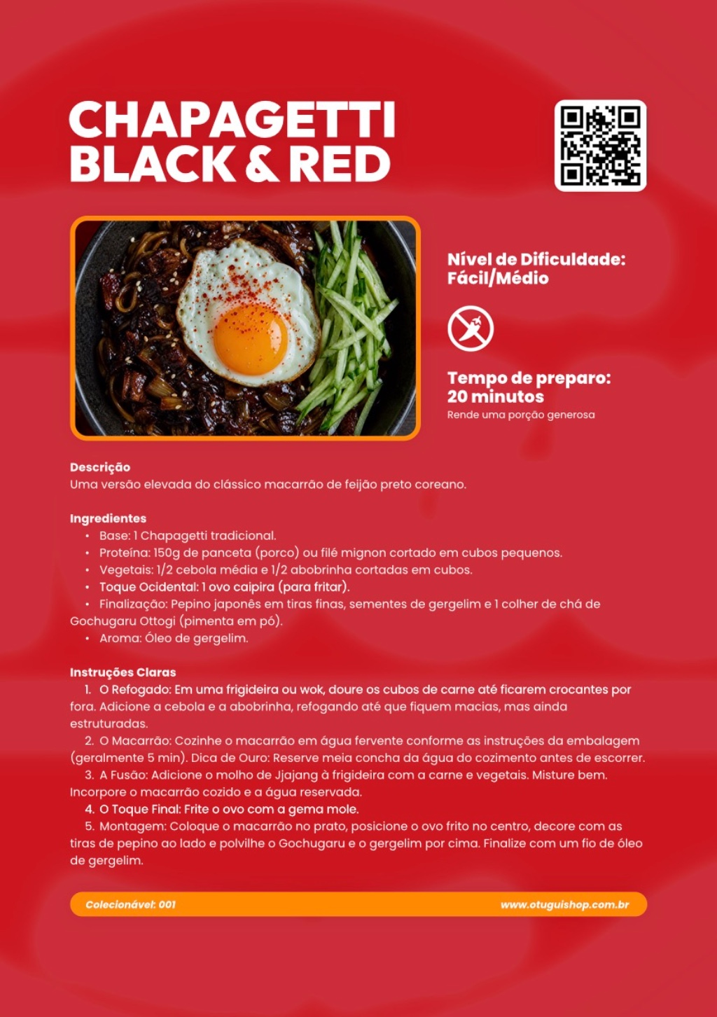 Chapagetti Black&Red - Receitas Otugui