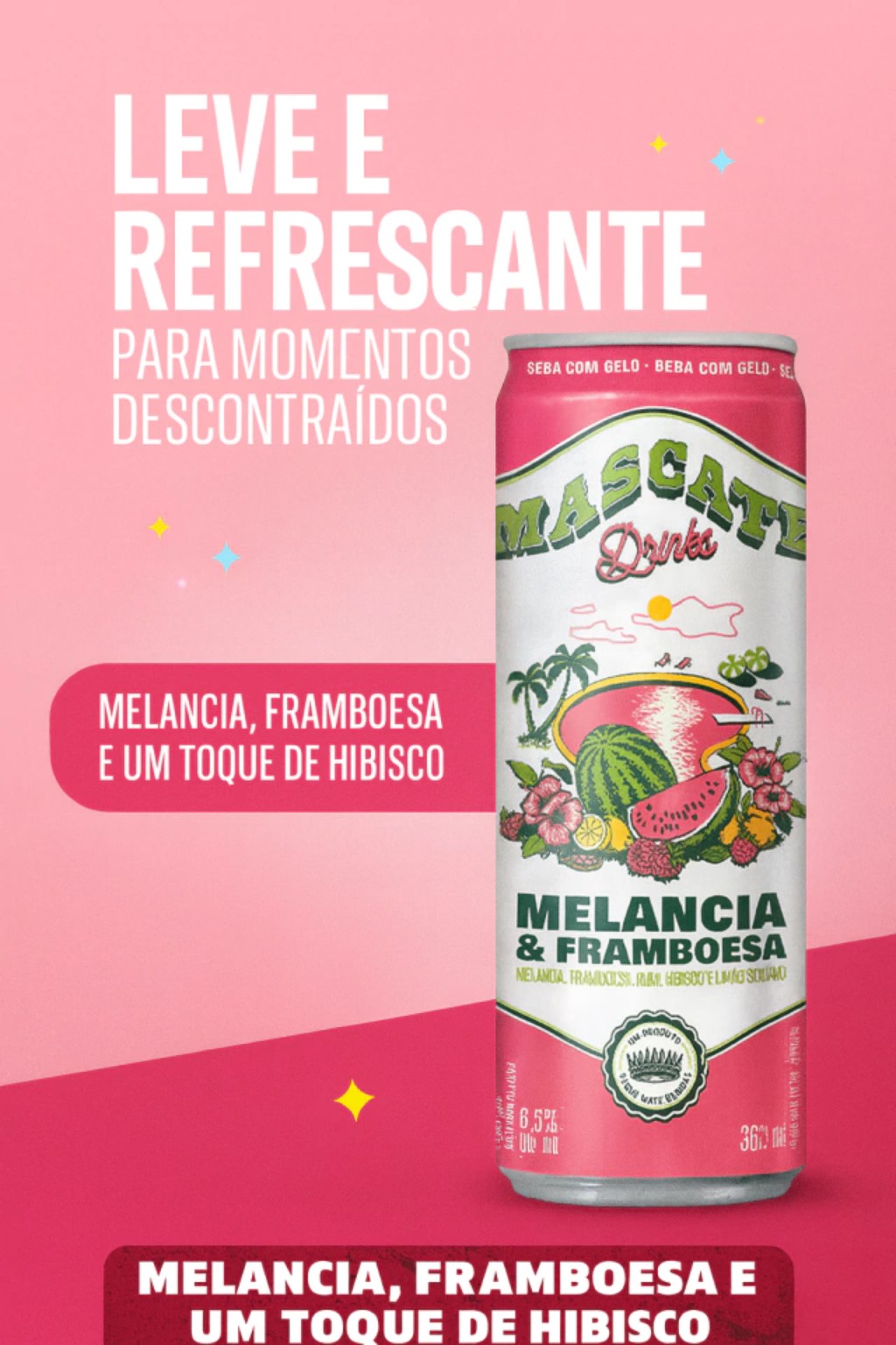 Mascate Drinks Melancia e Framboesa