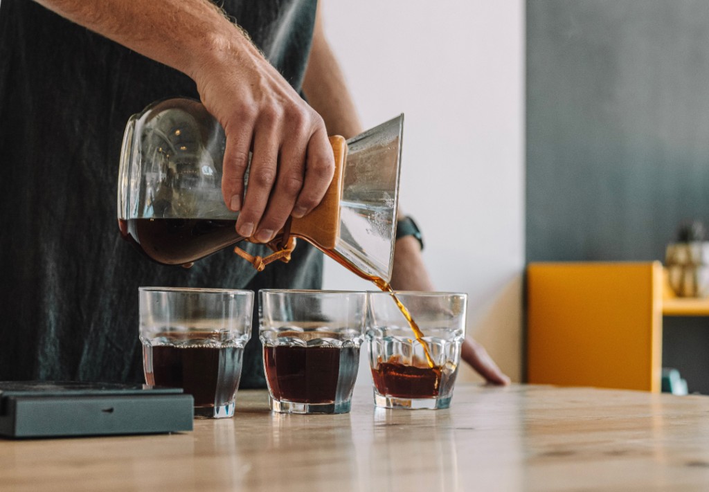 Servicio de café con método Chemex