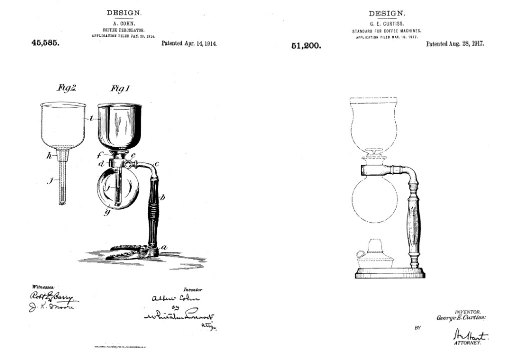 Patentes y diseños del Sifón Japonés