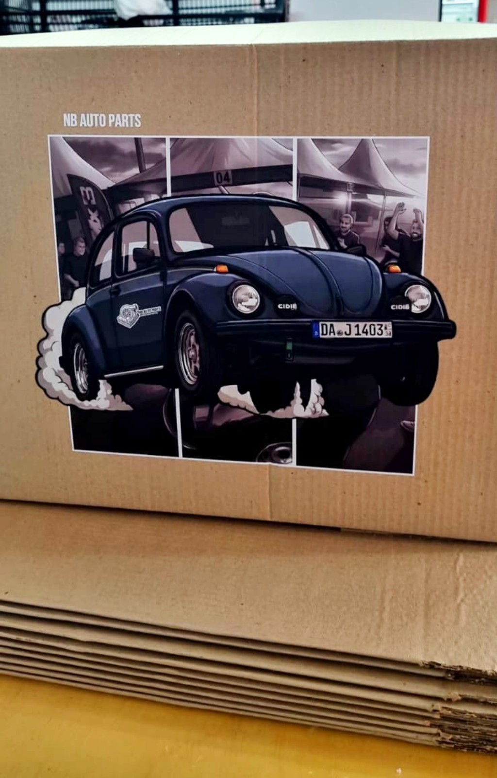 Caixa Personalizada com Estampa do Fusca da NB Auto Parts