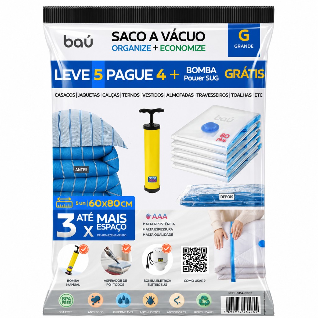 saco a vácuo grande