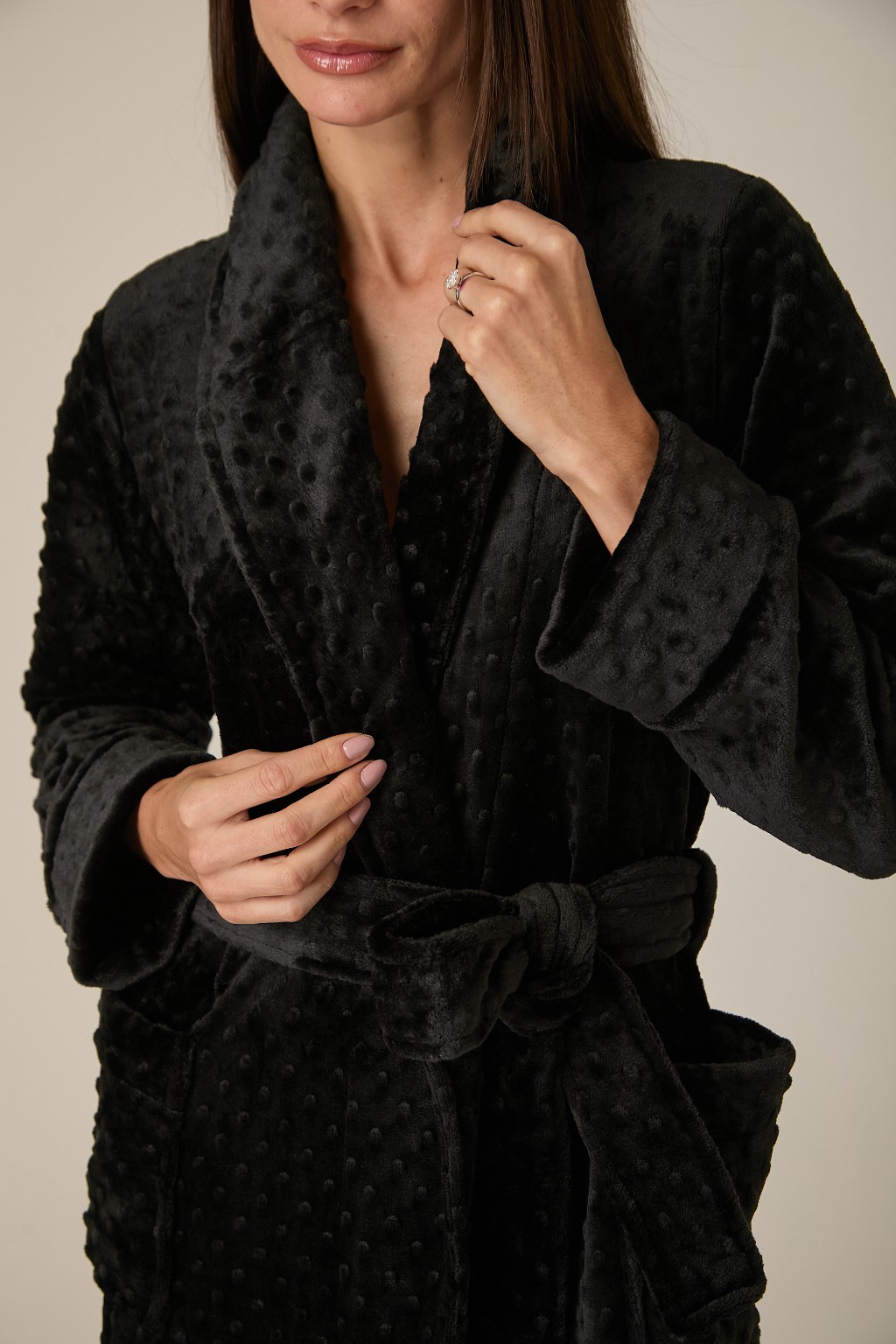 robe longo manga longa soft poá Mist