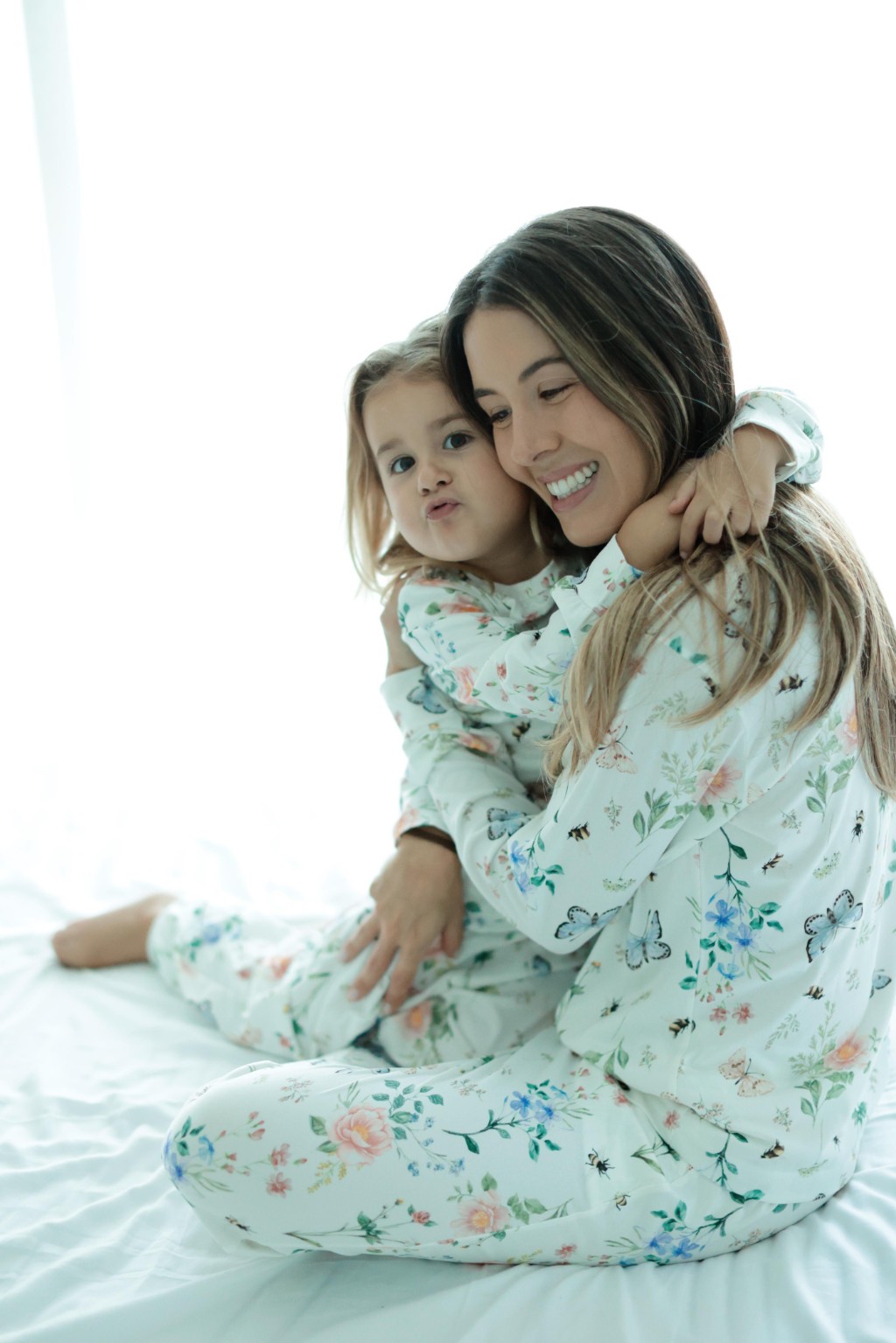 pijama infantil feminino soft print off white estampado butterfly Mist