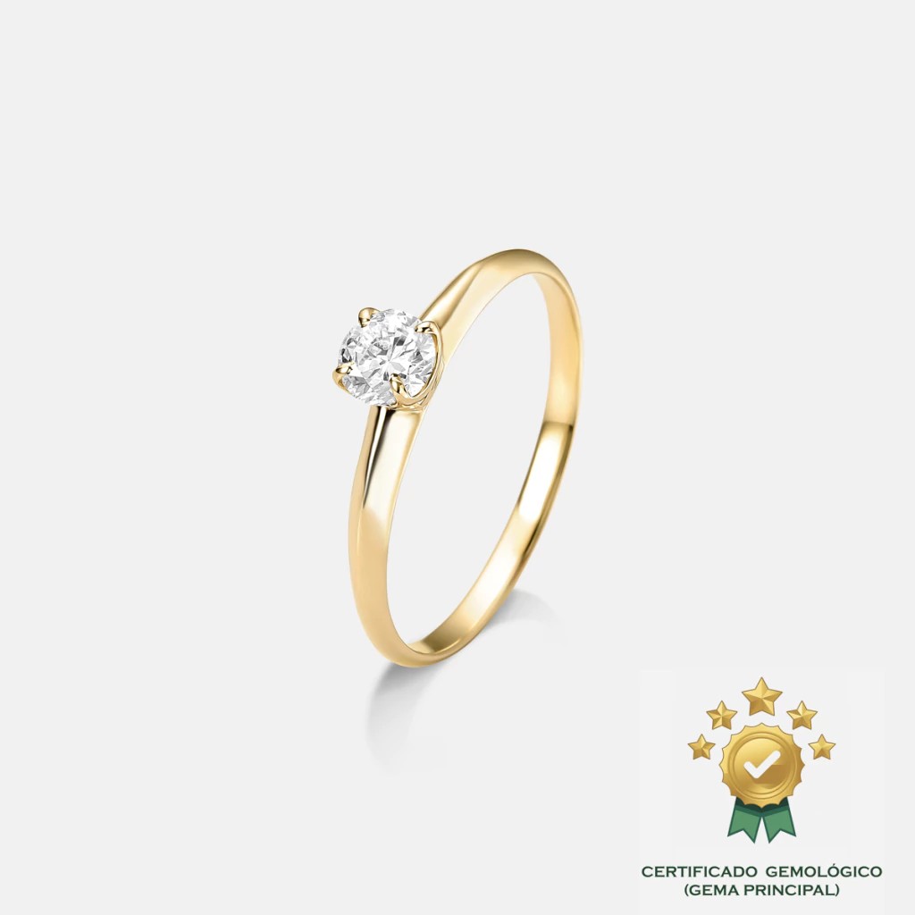 Modelo de anel de noivado aurora