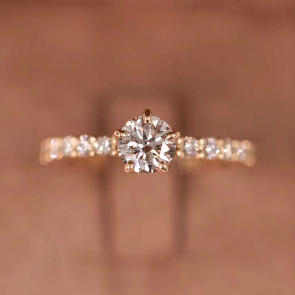 Modelo de anel de noivado casamento luxo diamante 70 pontos floren&ccedil;a