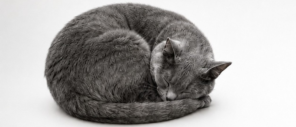 gato dormindo enrolado