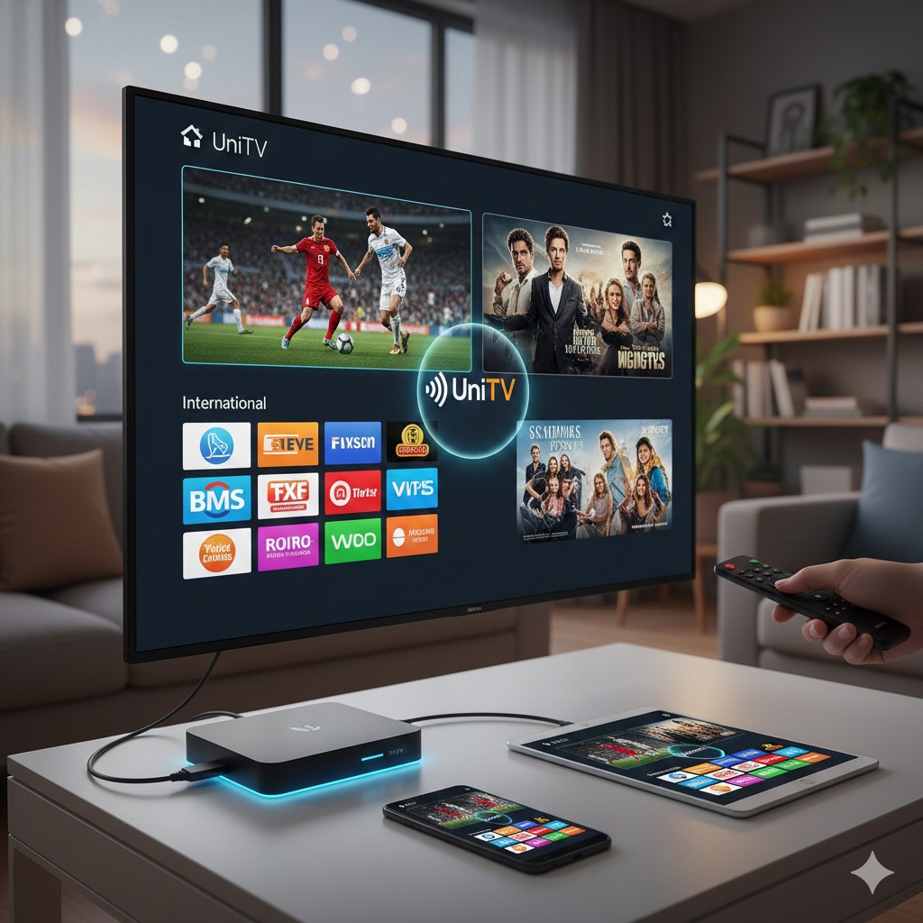 UniTV: benefícios, compatibilidade Android e alcance global