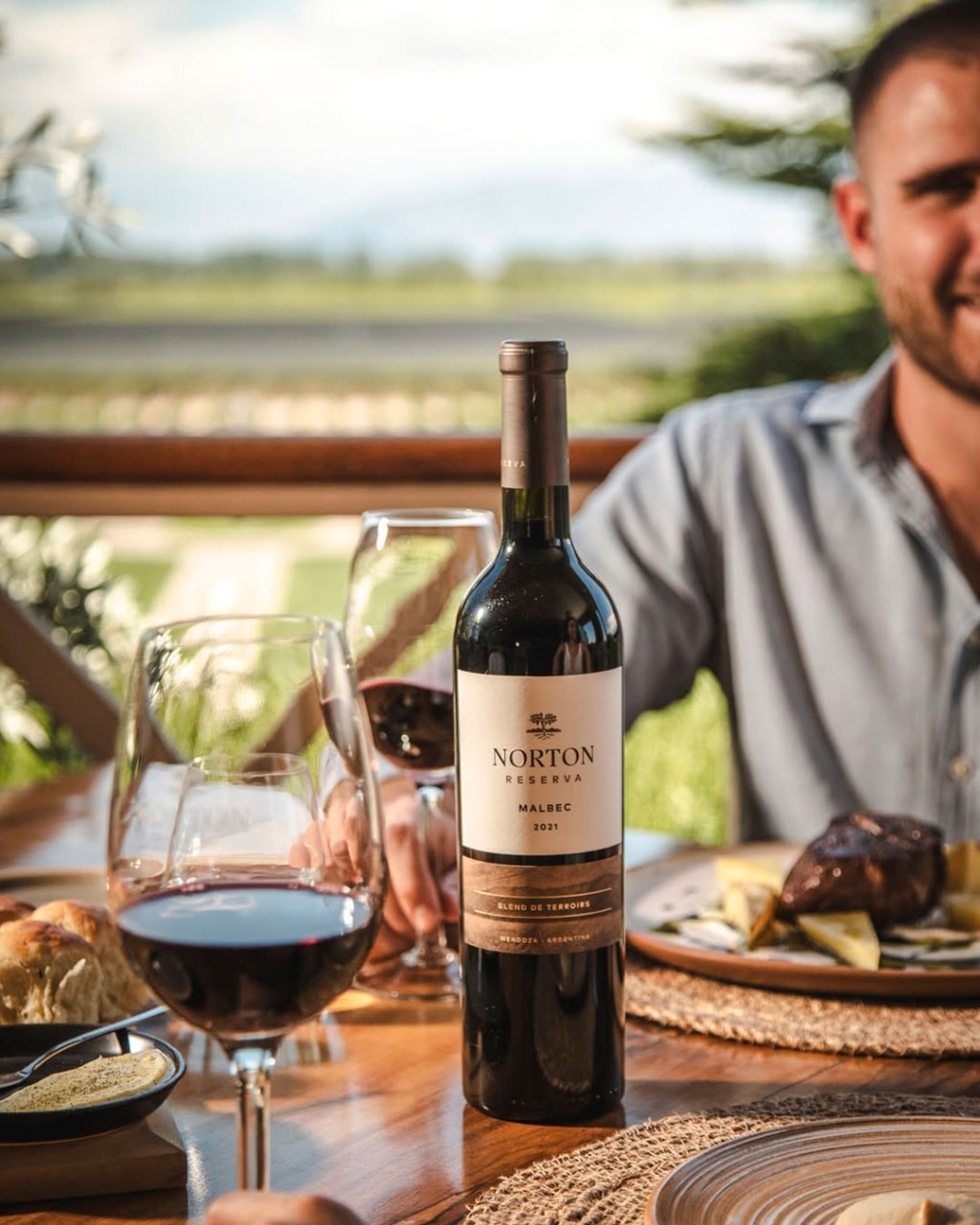 Norton Reserva Malbec em cena elegante para review do vinho argentino de Mendoza