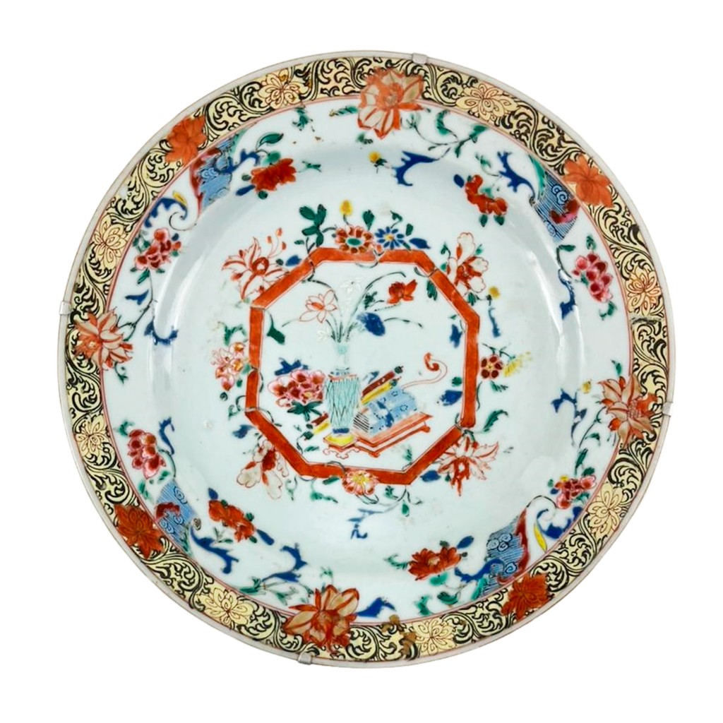 Prato em porcelana Companhia das &Iacute;ndias