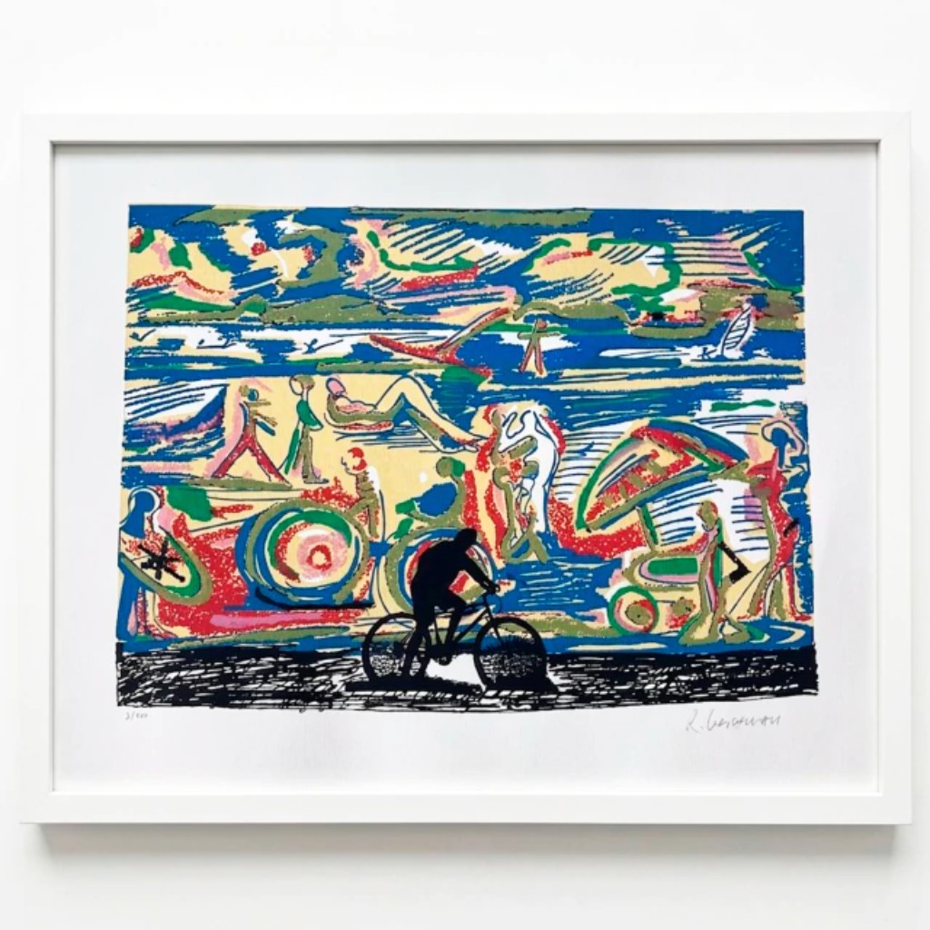 Rubens Gerchman, composi&ccedil;&atilde;o vibrante e din&acirc;mica que traduz o olhar cr&iacute;tico e urbano caracter&iacute;stico de sua trajet&oacute;ria art&iacute;stica. A obra re&uacute;ne figuras fragmentadas, movimento intenso e cores expressivas em uma cena de forte energia visual, aproximando elementos do cotidiano brasileiro de uma linguagem experimental ligada &agrave; nova figura&ccedil;&atilde;o. Um dos principais nomes da arte contempor&acirc;nea brasileira, Gerchman desenvolveu uma produ&ccedil;&atilde;o marcada pela rela&ccedil;&atilde;o entre cultura urbana, comportamento social e comunica&ccedil;&atilde;o visual.