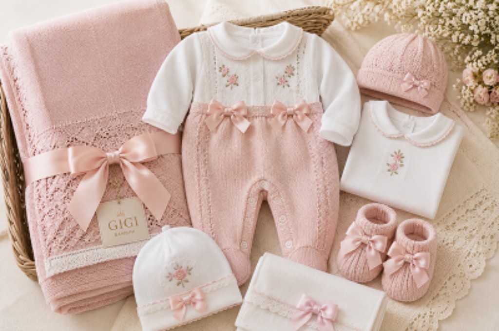 kit sa&iacute;da de maternidade completo luxo beb&ecirc;