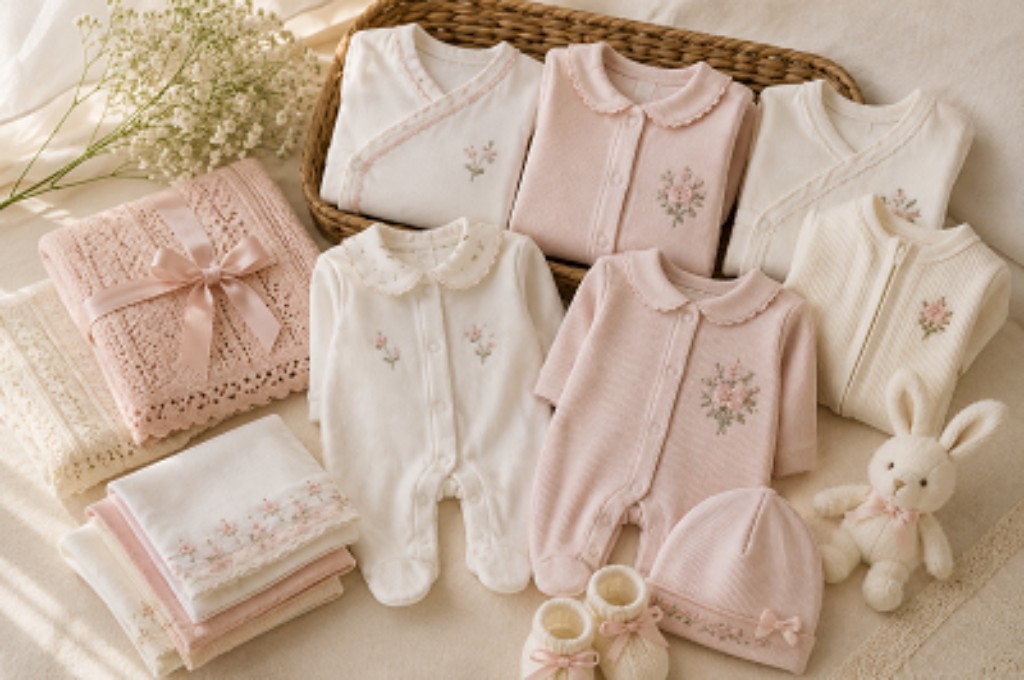 roupas delicadas para beb&ecirc; rec&eacute;m nascido