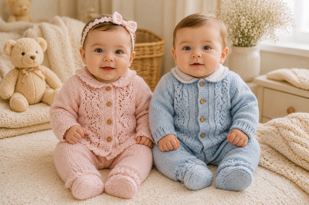 Roupinhas de tric&ocirc; para beb&ecirc; menina e menino