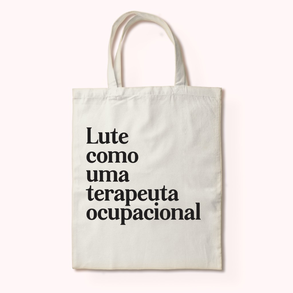 ecobag lute como uma terapeuta ocupacional