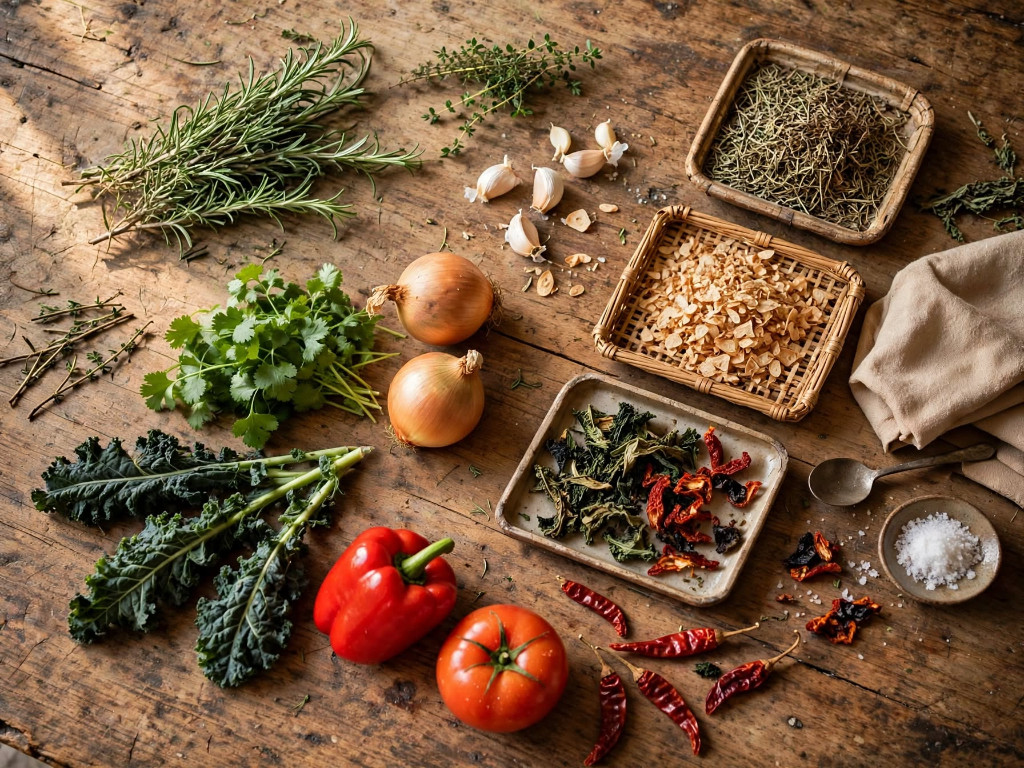 Conservacion de verduras y especias