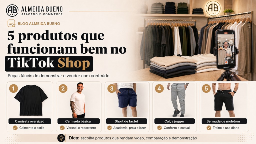 produtos masculinos que funcionam bem no Tik Tok Shop