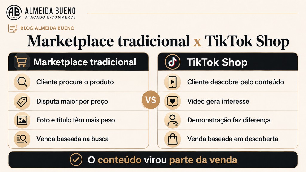 Quais as vantagens do tik tok shop sobre os marketplaces