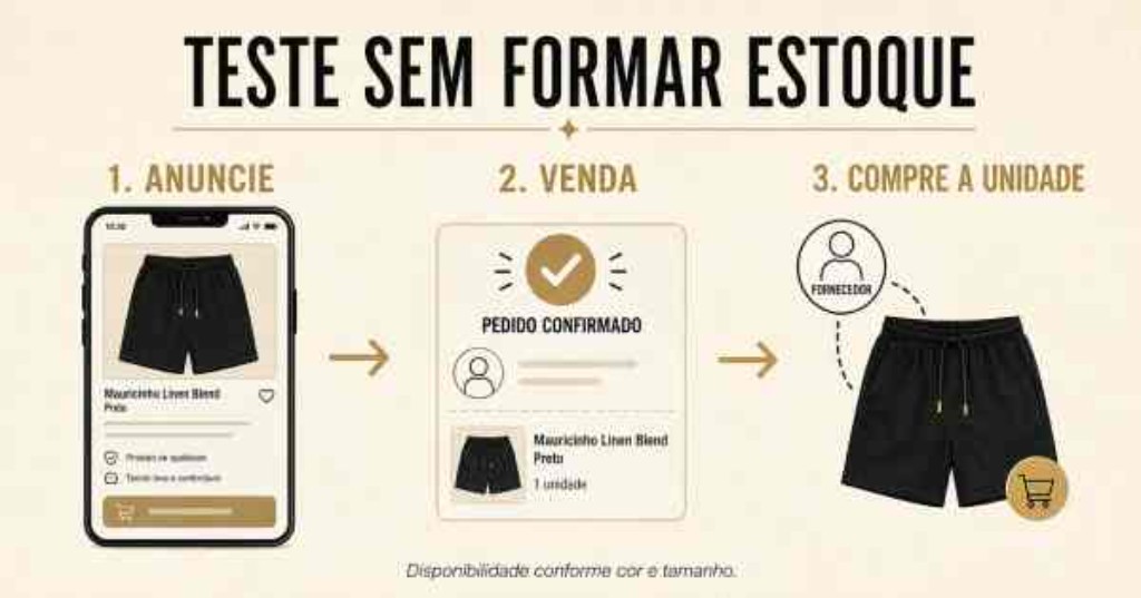 Short de linho Almeida Bueno