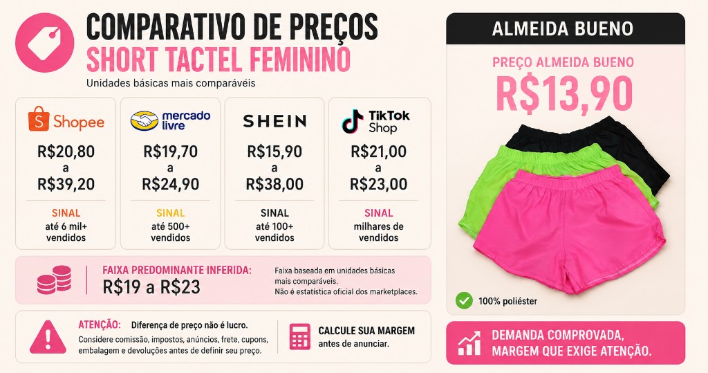Short tactel boxer feminino