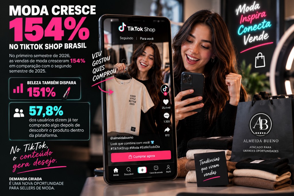 moda no TikTok Shop cresceram 154